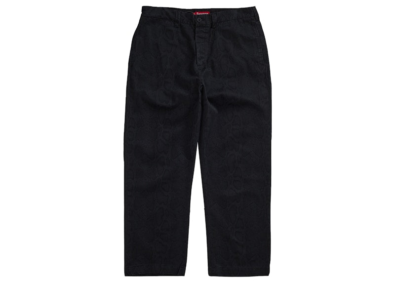 Supreme Snake Print Chino Pant Black