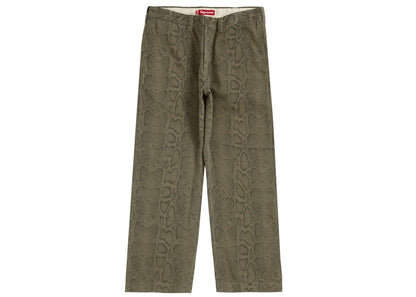 Supreme Snake Print Chino Pant Olive