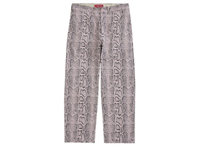 Supreme Snake Print Chino Pant Pale Pink