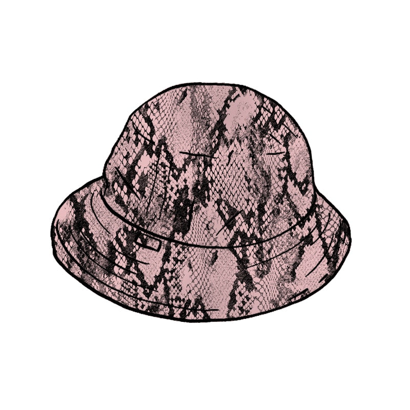 Supreme Snakeskin Corduroy Bell Hat Pink