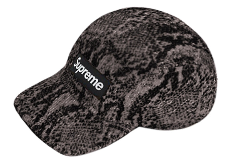Supreme Snakeskin Corduroy Camp Cap Black