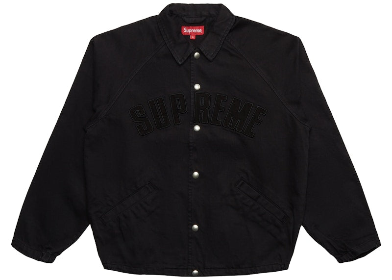 Supreme Snap Front Twill Jacket Black