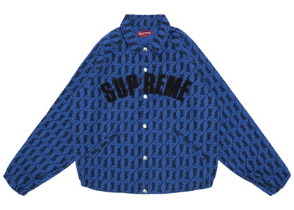 Supreme Snap Front Twill Jacket Blue