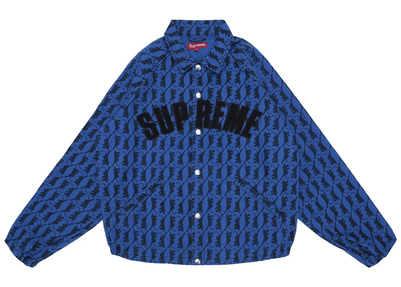 Supreme Snap Front Twill Jacket Blue