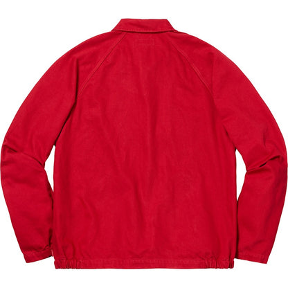 Supreme Snap Front Twill Jacket Red