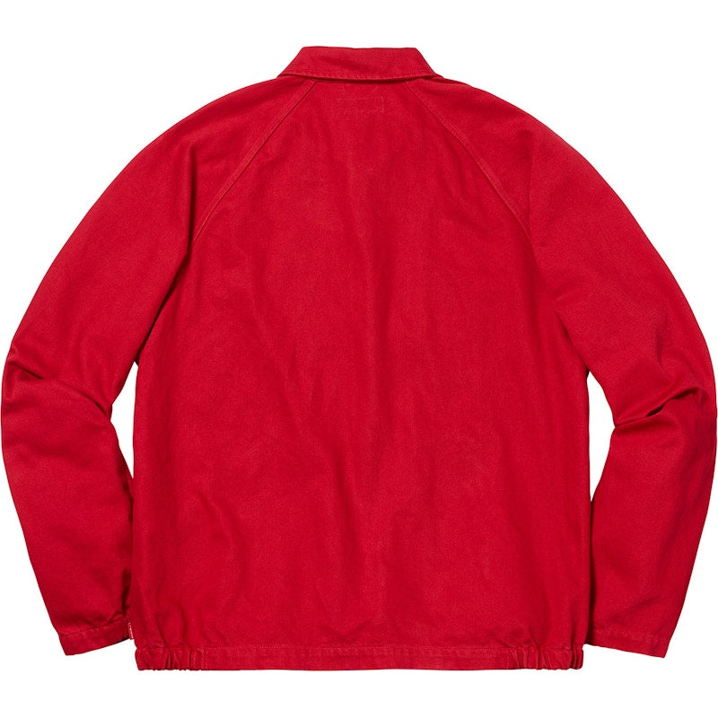 Supreme Snap Front Twill Jacket Red