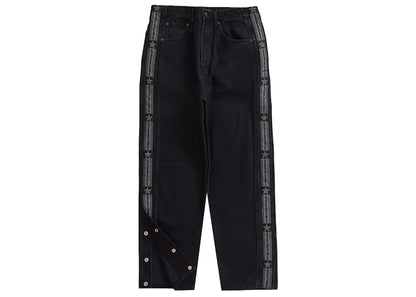 Supreme Snap-Off Baggy Jean Washed Black