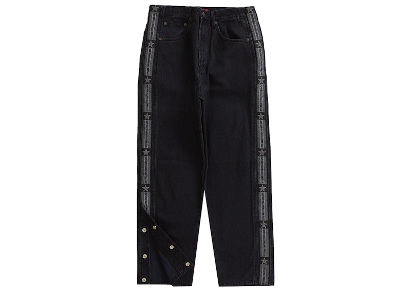 Supreme Snap-Off Baggy Jean Washed Black