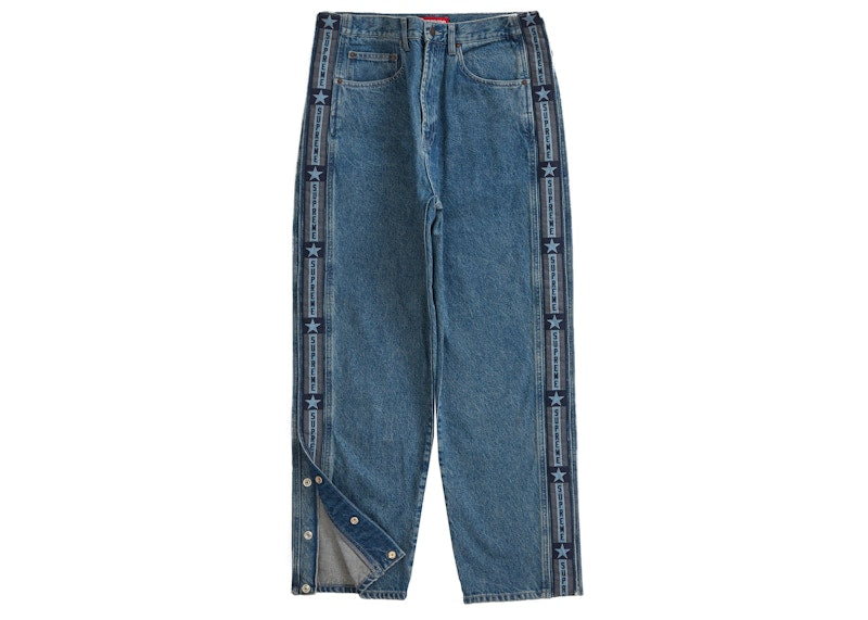 Supreme Snap-Off Baggy Jean Washed Blue