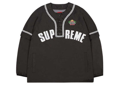 Supreme Snap-Off Sleeve L/S Baseball Top Black
