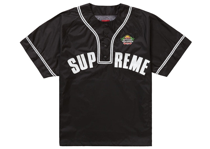 Supreme Snap-Off Sleeve L/S Baseball Top Black