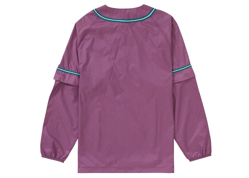 Supreme Snap-Off Sleeve L/S Baseball Top Purple