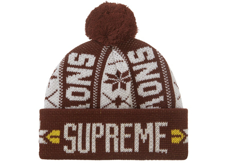 Supreme Snow Beanie Brown