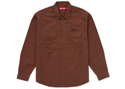 Supreme Snow White Work Shirt Brown