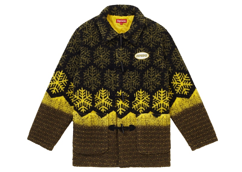 Supreme Snowflake Toggle Fleece Jacket Yellow