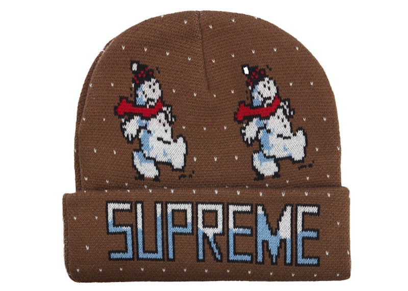 Supreme Snowman Beanie Brown