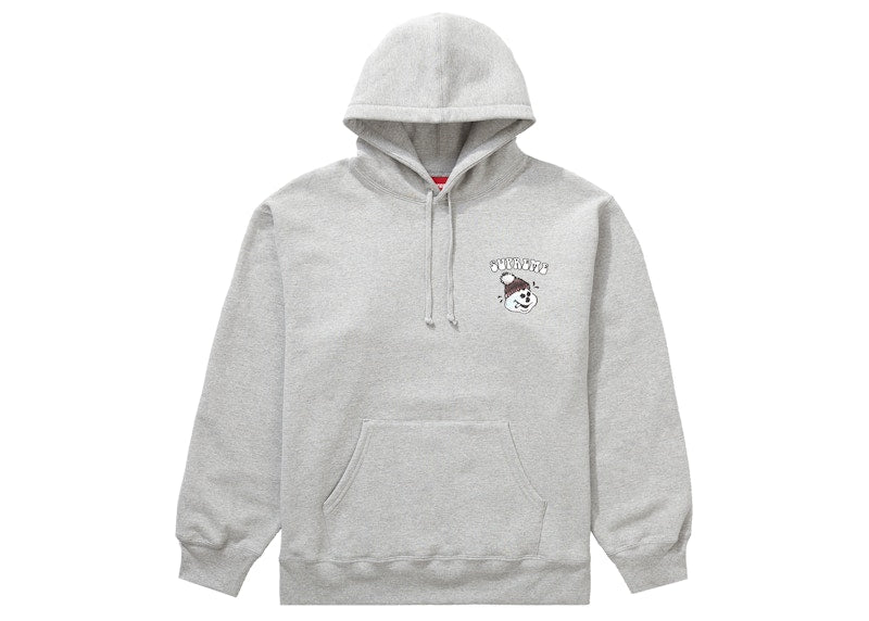 Supreme Snowman Hooded Sweatshirt Heather Grey