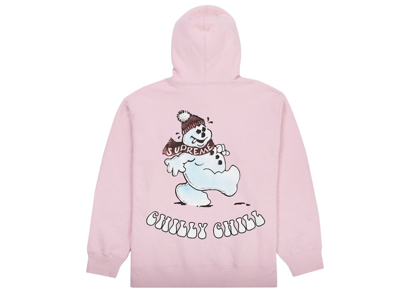 Supreme Snowman Hooded Sweatshirt Light Pink