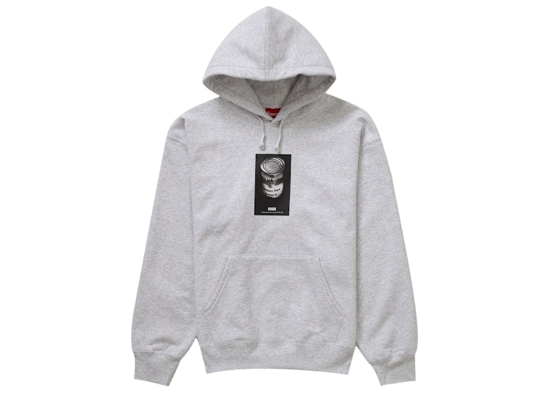 Supreme Soup Can Hooded Sweatshirt Ash Grey