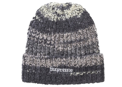 Supreme Space Dye Stripe Beanie Black