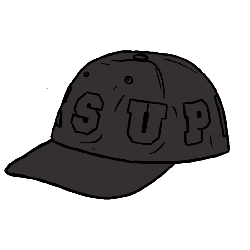 Supreme Spellout 6-Panel Black