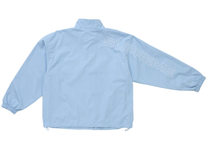 Supreme Spellout Embroidered Ripstop Track Jacket Light Blue