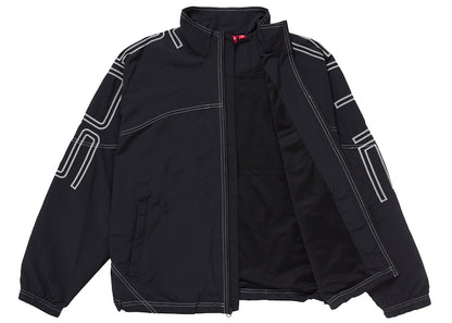Supreme Spellout Embroidered Track Jacket (SS25) Black
