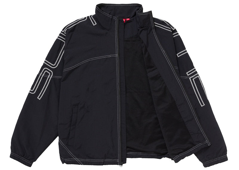 Supreme Spellout Embroidered Track Jacket (SS25) Black