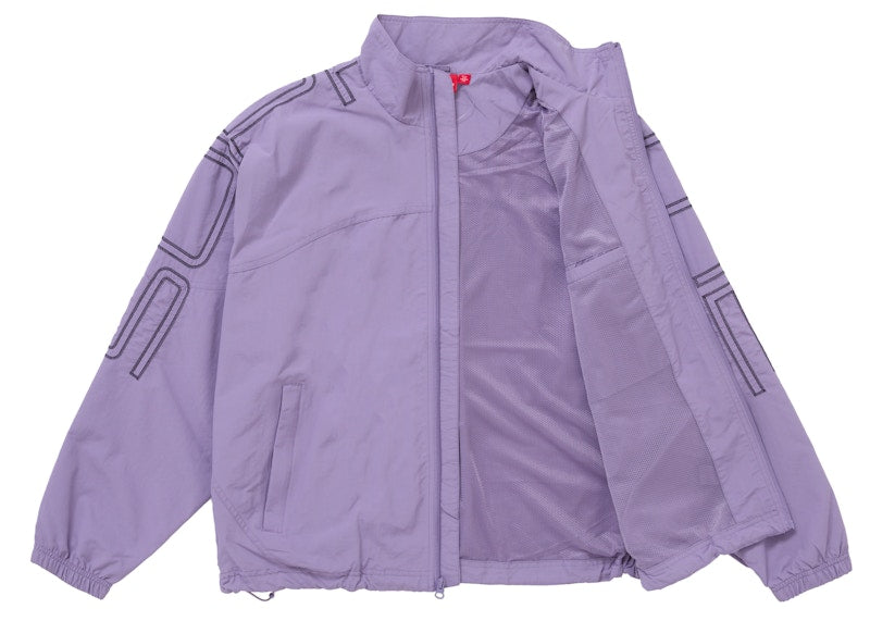 Supreme Spellout Embroidered Track Jacket (SS25) Dusty Purple