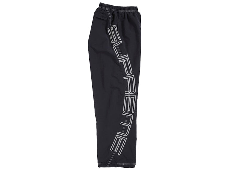 Supreme Spellout Embroidered Track Pant (SS25) Black