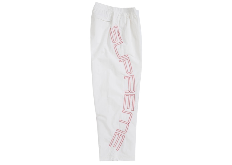 Supreme Spellout Embroidered Track Pant (SS25) Ivory