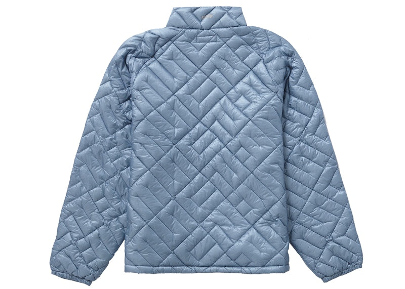 Supreme Spellout Quilted Lightweight Down Jacket Slate