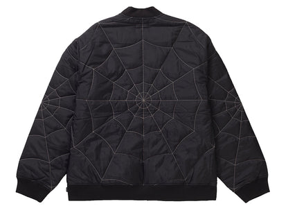 Supreme Spider Web Quilted Work Jacket Black