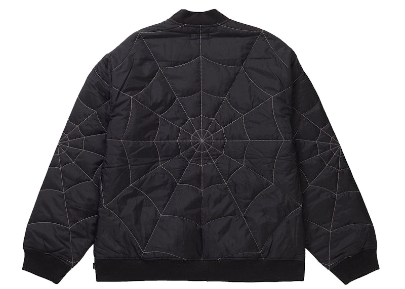 Supreme Spider Web Quilted Work Jacket Black
