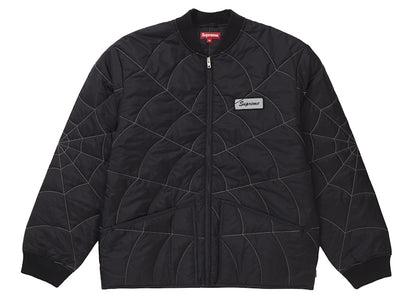 Supreme Spider Web Quilted Work Jacket Black