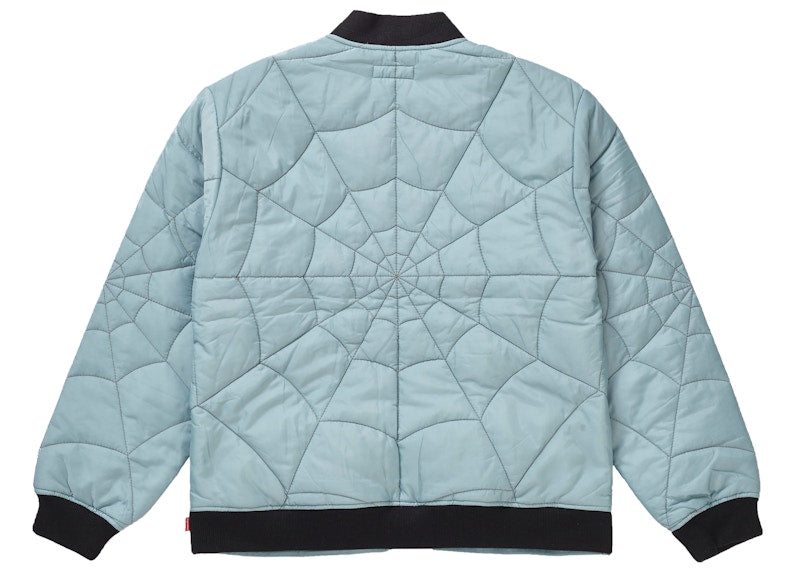Supreme Spider Web Quilted Work Jacket Ice