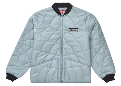 Supreme Spider Web Quilted Work Jacket Ice