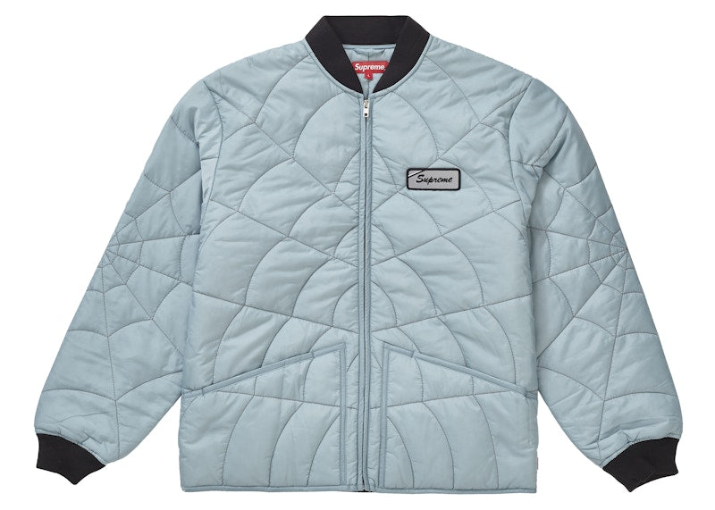 Supreme Spider Web Quilted Work Jacket Ice