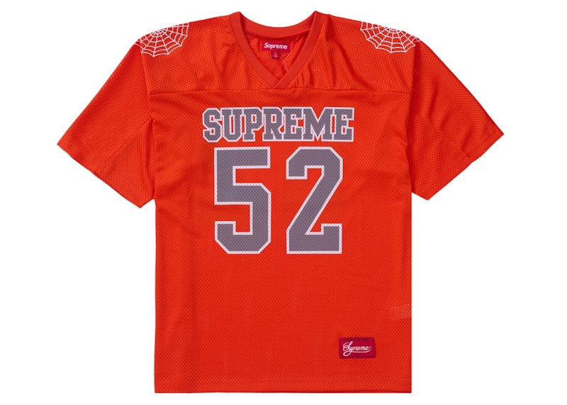 Supreme Spiderweb Football Jersey Orange