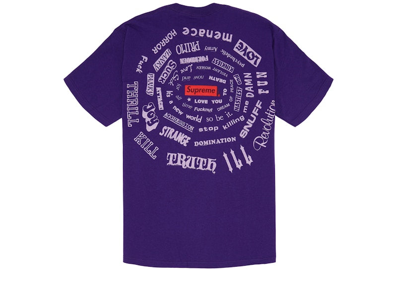 Supreme Spiral Tee Purple