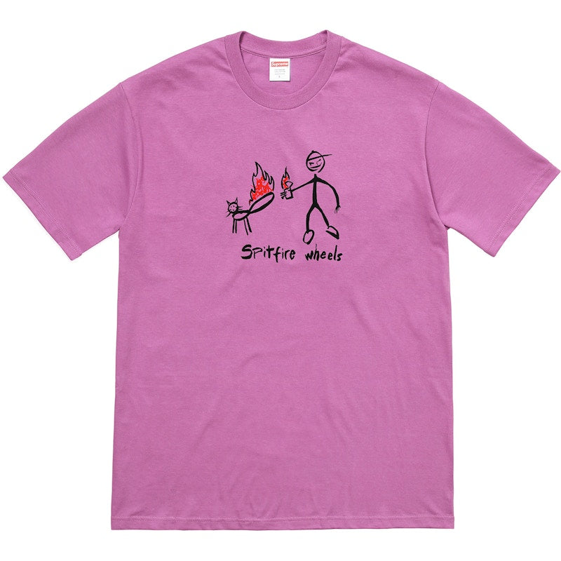 Supreme Spitfire Cat T-shirt Light Purple