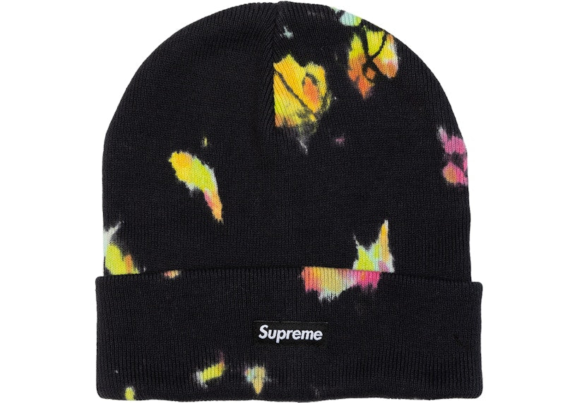 Supreme Splatter Dyed Beanie Black