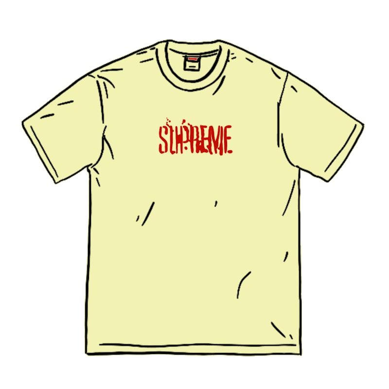 Supreme Splatter S/S Top Pale Yellow