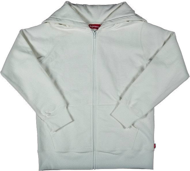 Supreme Split Hood Zip Up Sweat White