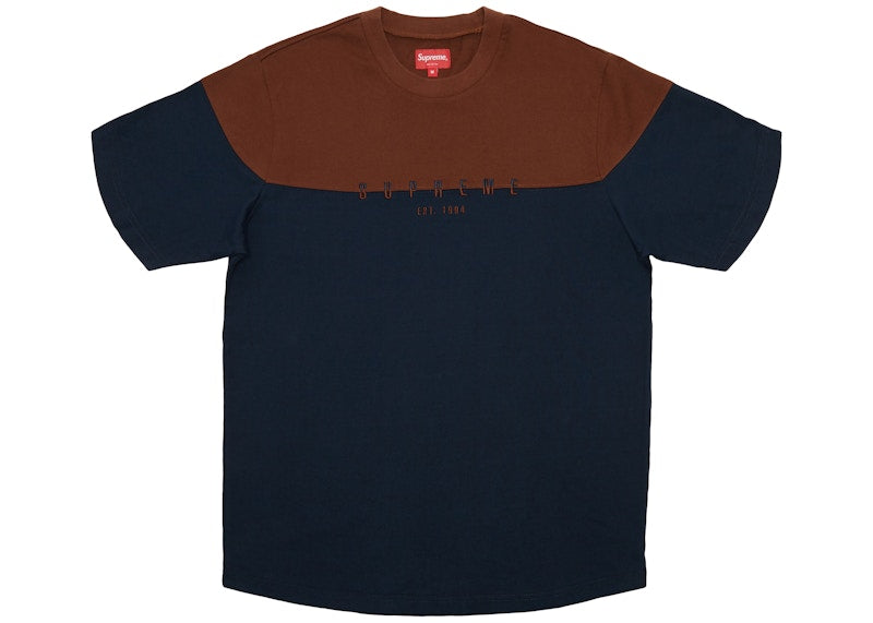 Supreme Split Logo S/S Top Navy