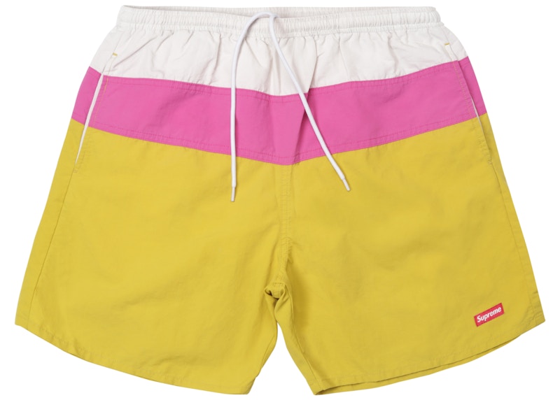 Supreme Split Logo Water Short Gold