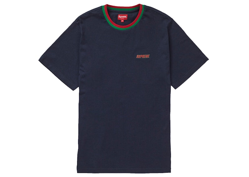 Supreme Split Rib S/S Top Navy