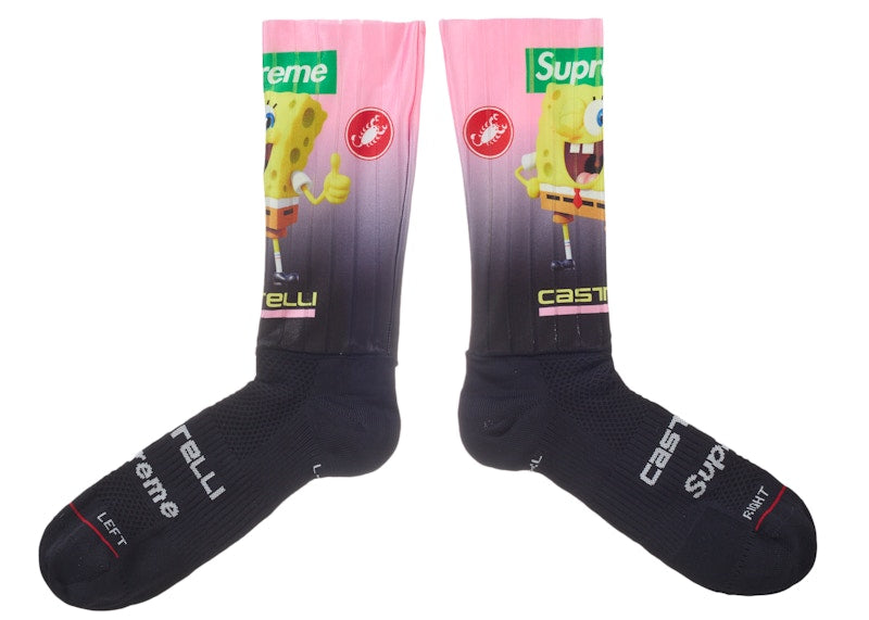 Supreme SpongeBob SquarePants Castelli Cycling Sock (1 Pack) Black