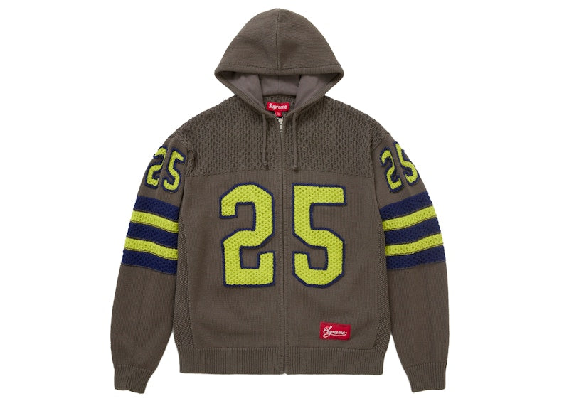 Supreme Sport Zip Up Hooded Sweater (FW25) Charcoal
