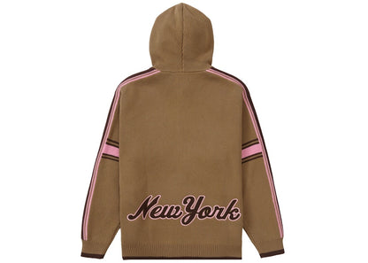 Supreme Sport Zip Up Hooded Sweater Light Brown